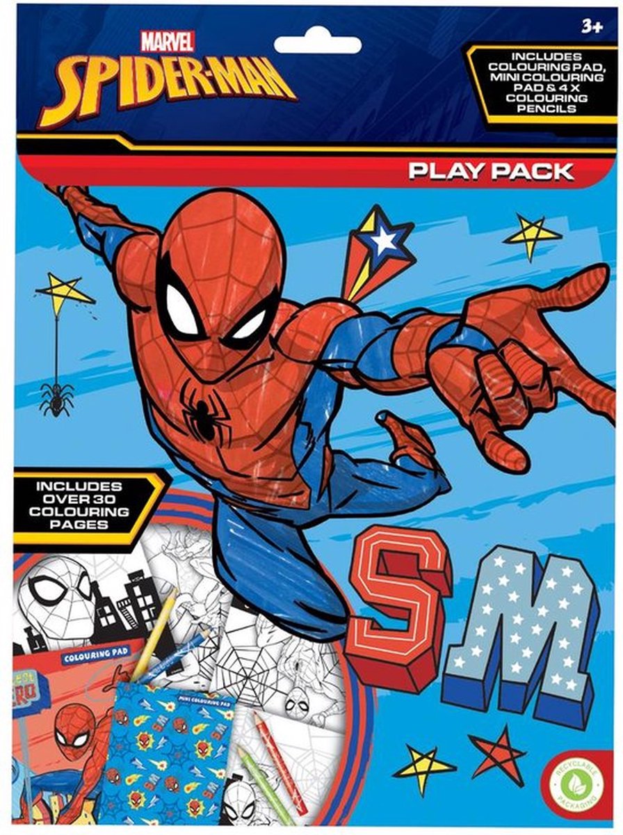 Tekenset Marvel | Spiderman Kleurboeken | A4 A5 kleurboek met potloden |Tekenset voor kinderen | Tekenen | Stiften | Knutselen | Marvels Spider-Man | Spider-man | Spiderman speelgoed | Kleurboek spiderman | Knutselen voor jongens